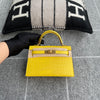 MINI KELLY II (20) MATTE MISSISSIPPIENSIS ALLIGATOR LEATHER MIMOSA WITH GOLD HARDWARE (GHW)