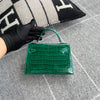 MINI KELLY II (20) SHINY (LISSE) MISSISSIPPIENSIS ALLIGATOR LEATHER VERT EMERAUDE (EMERALD) WITH GOLD HARDWARE (GHW)