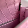 KELLY 25 MATTE MISSISSIPPIENSIS ALLIGATOR LEATHER PINK WITH PALLADIUM HARDWARE (PHW)