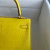 KELLY 25 MATTE MISSISSIPPIENSIS ALLIGATOR LEATHER MIMOSA WITH GOLD HARDWARE (GHW)