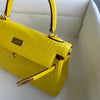 KELLY 25 MATTE MISSISSIPPIENSIS ALLIGATOR LEATHER MIMOSA WITH GOLD HARDWARE (GHW)