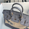 BIRKIN 25 OSTRICH LEATHER GRIS AGATE WITH PALLADIUM HARDWARE (PHW)