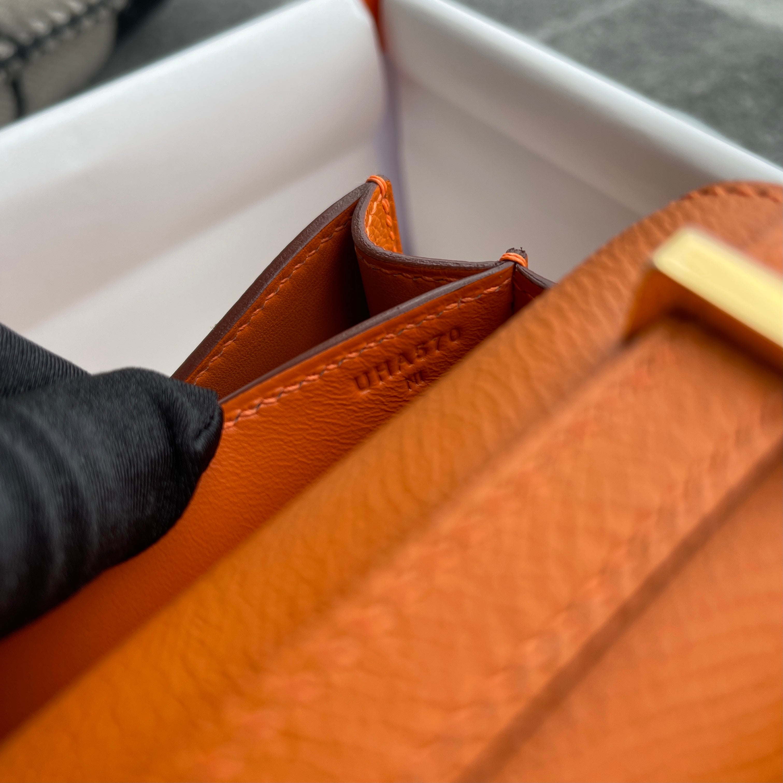 CONSTANCE 18 (MINI) EPSOM LEATHER ORANGE WITH GOLD HARDWARE (GHW)