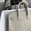 BIRKIN 25 MATTE MISSISSIPPIENSIS ALLIGATOR LEATHER BETON WITH GOLD HARDWARE (GHW)