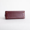 KELLY 25 BOX LEATHER BORDEAUX WITH GOLD HARDWARE (GH