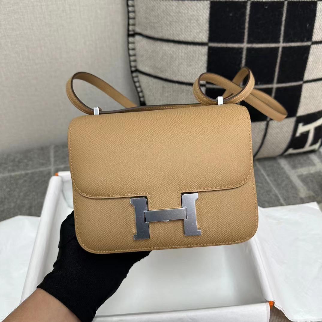 CONSTANCE 18 (MINI) EPSOM LEATHER CHAI WITH PALLADIUM HARDWARE (PHW)