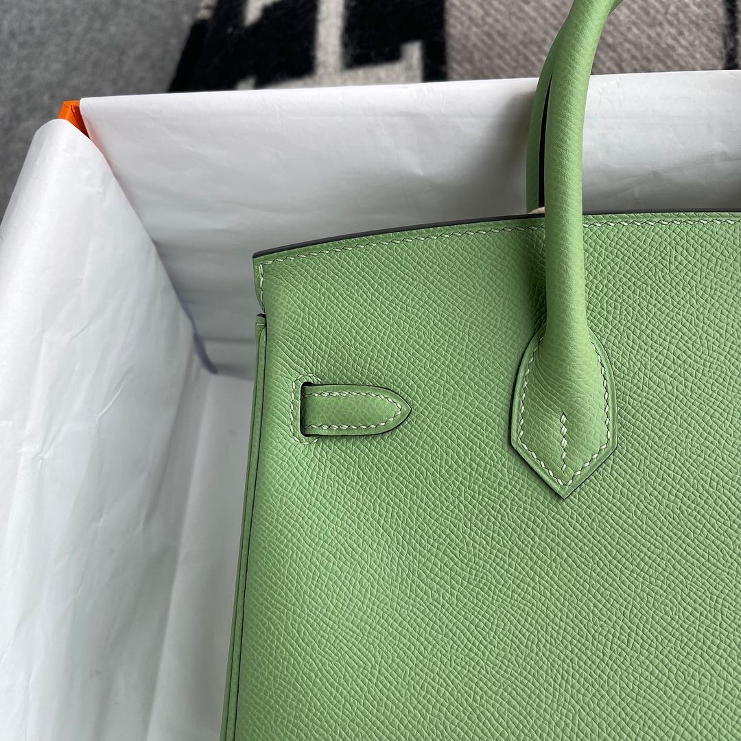 BIRKIN 25 EPSOM LEATHER VERT CRIQUET WITH GOLD HARDWARE (GHW)