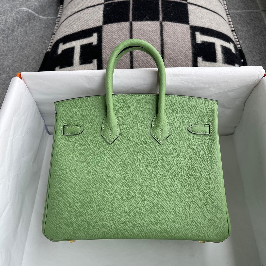 BIRKIN 25 EPSOM LEATHER VERT CRIQUET WITH GOLD HARDWARE (GHW)