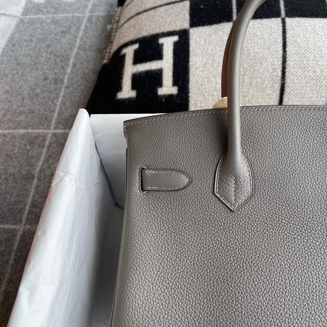 BIRKIN 30 TOGO LEATHER ETAIN WITH PALLADIUM HARDWARE (PHW)