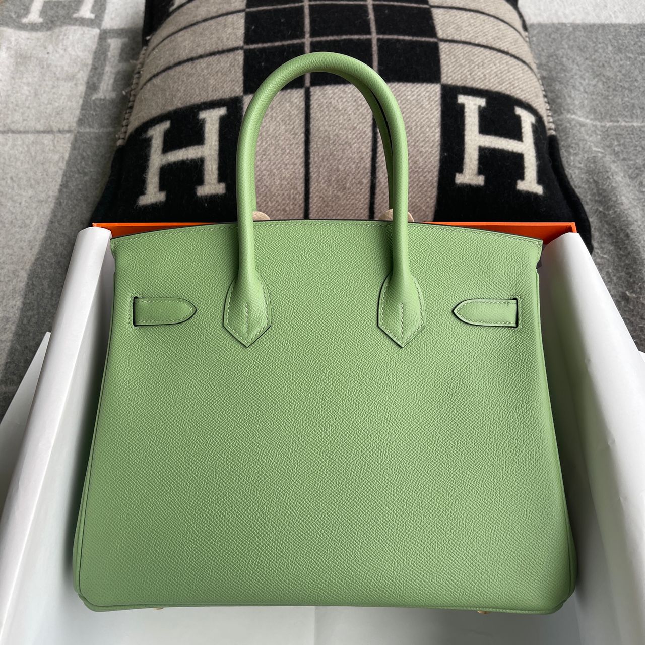 BIRKIN 30 EPSOM LEATHER VERT CRIQUET WITH GOLD HARDWARE (GHW)