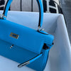 KELLY 25 SWIFT LEATHER BLEU FRIDA WITH PALLADIUM HARDWARE (PHW)