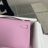 KELLY POCHETTE SWIFT LEATHER ROSE MAUVE SYLVESTRE WITH PALLADIUM HARDWARE (PHW)