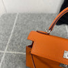 MINI KELLY II (20) CHEVRE LEATHER ORANGE WITH PALLADIUM HARDWARE (PHW)