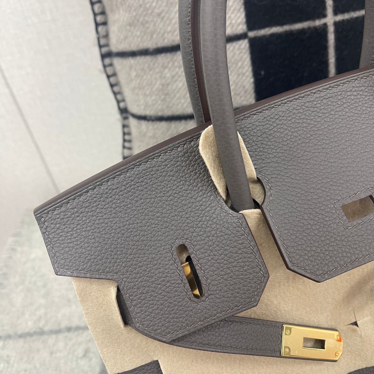 BIRKIN 30 TOGO LEATHER ETAIN WITH GOLD HARDWARE (GHW)